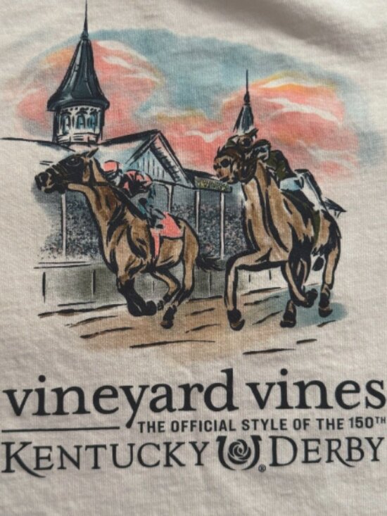Vineyard Vines x Kentucky Derby 150th Anniversary Pocket Tee – Boys XL (18) NWOT - Picture 4 of 7